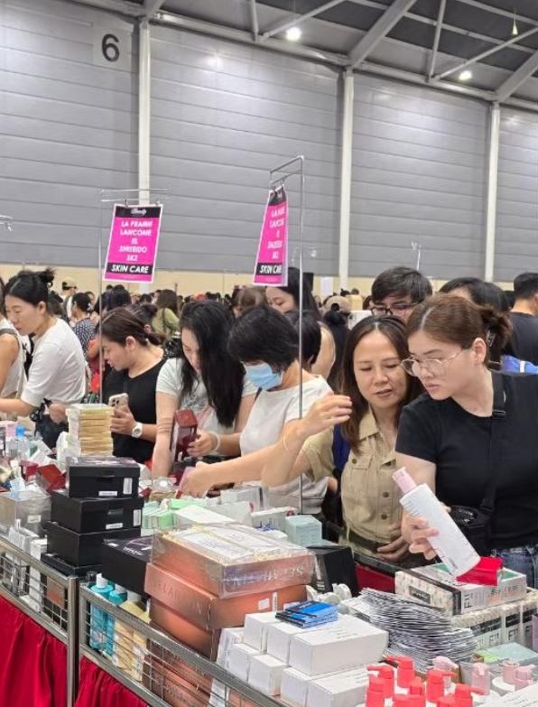 Buyers picking premium beauty stock at the group's Beauty Fiesta sale